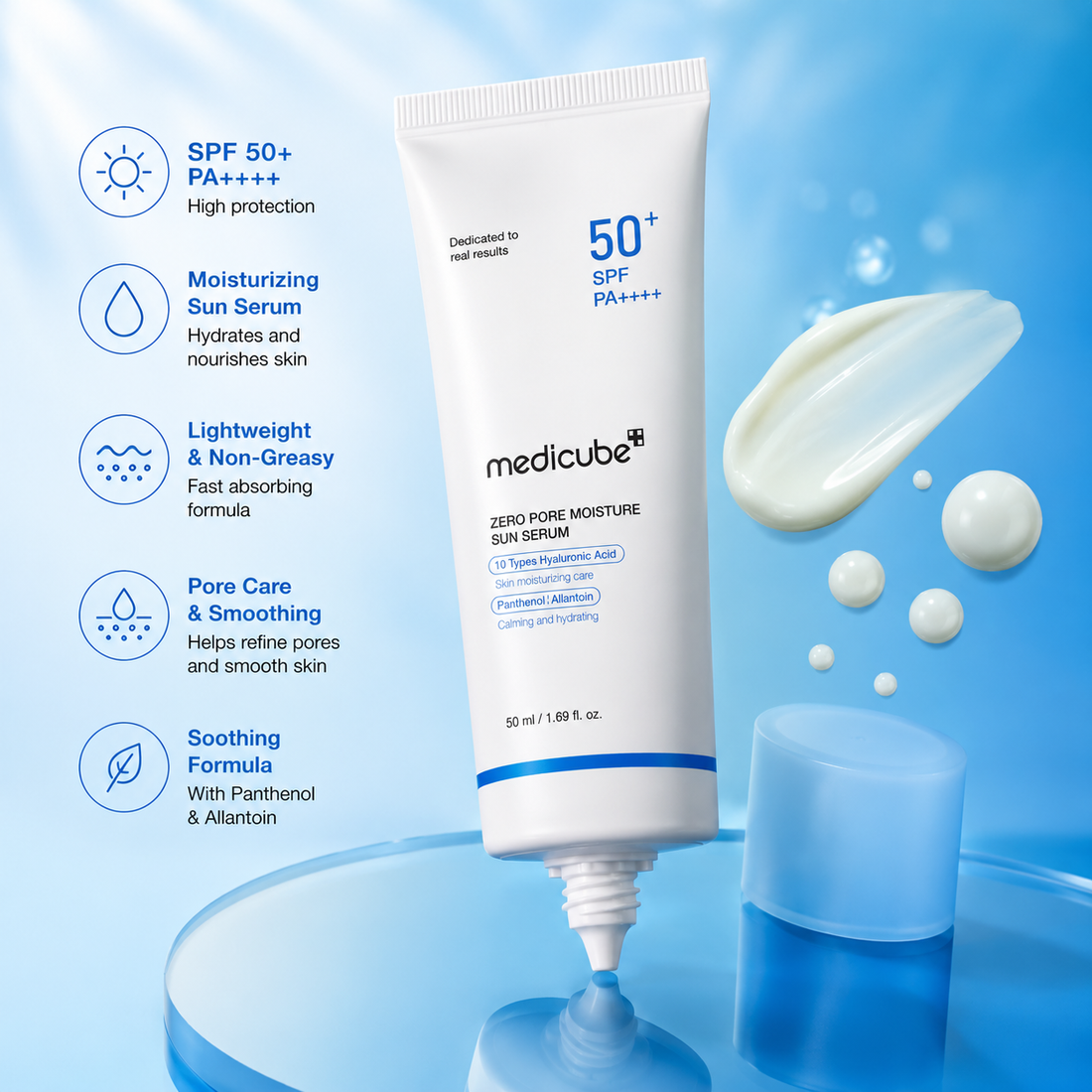 Medicube Zero Pore Moisture Sun Serum SPF 50+ PA++++