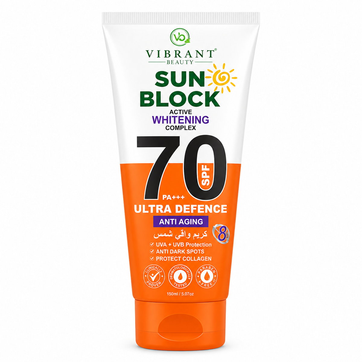 Vibrant Beauty Sunblock SPF70+ Ultra Defense (150ml)